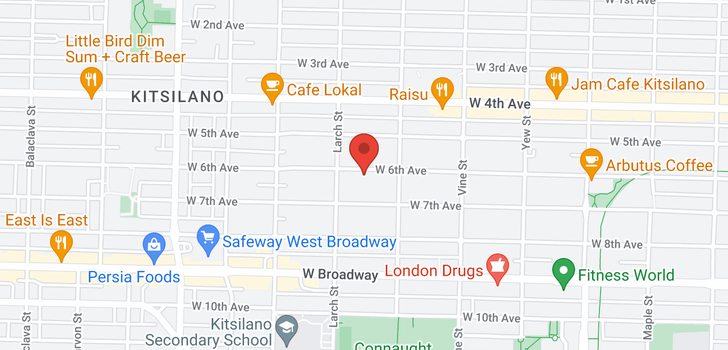 map of 2460 W 6TH AVENUE